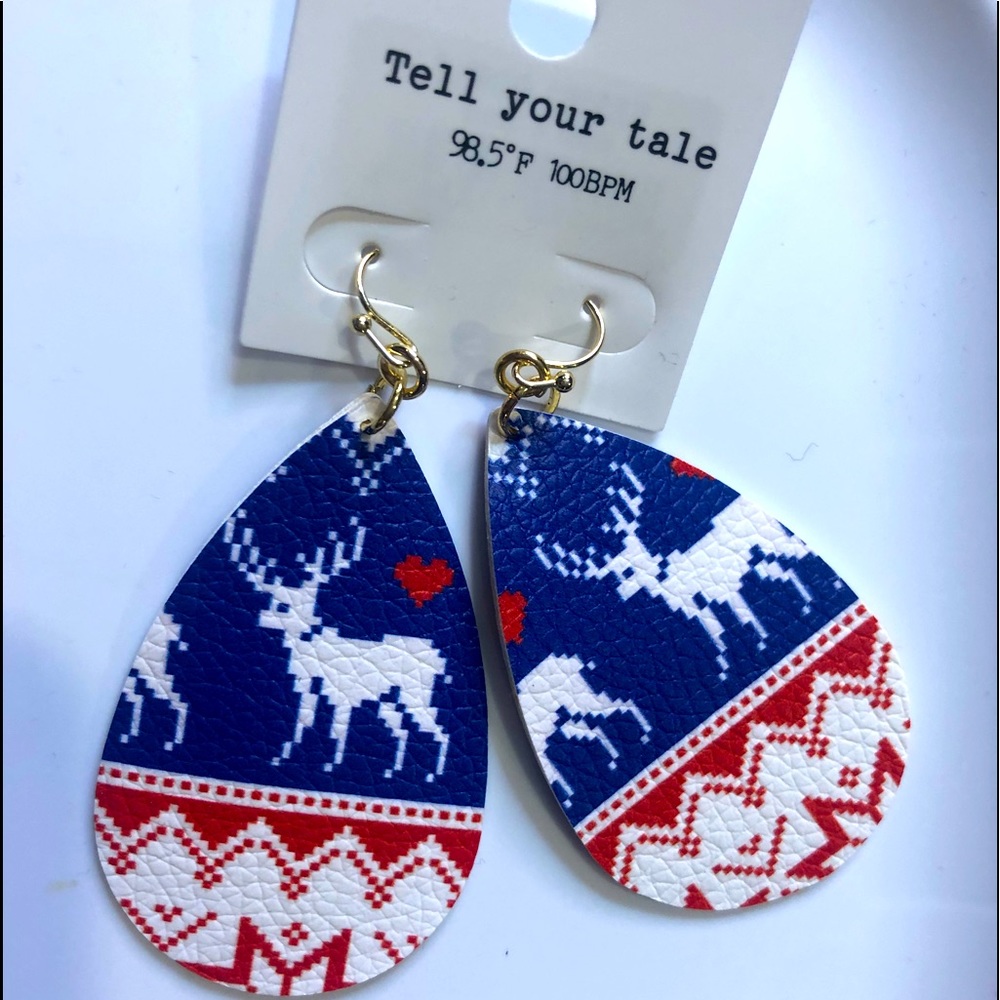 Blue and red earrings NWT